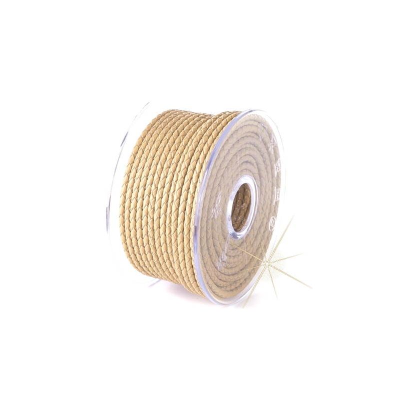 Cuir Rond 3mm Tresse Sable Pour Bracelets DIY