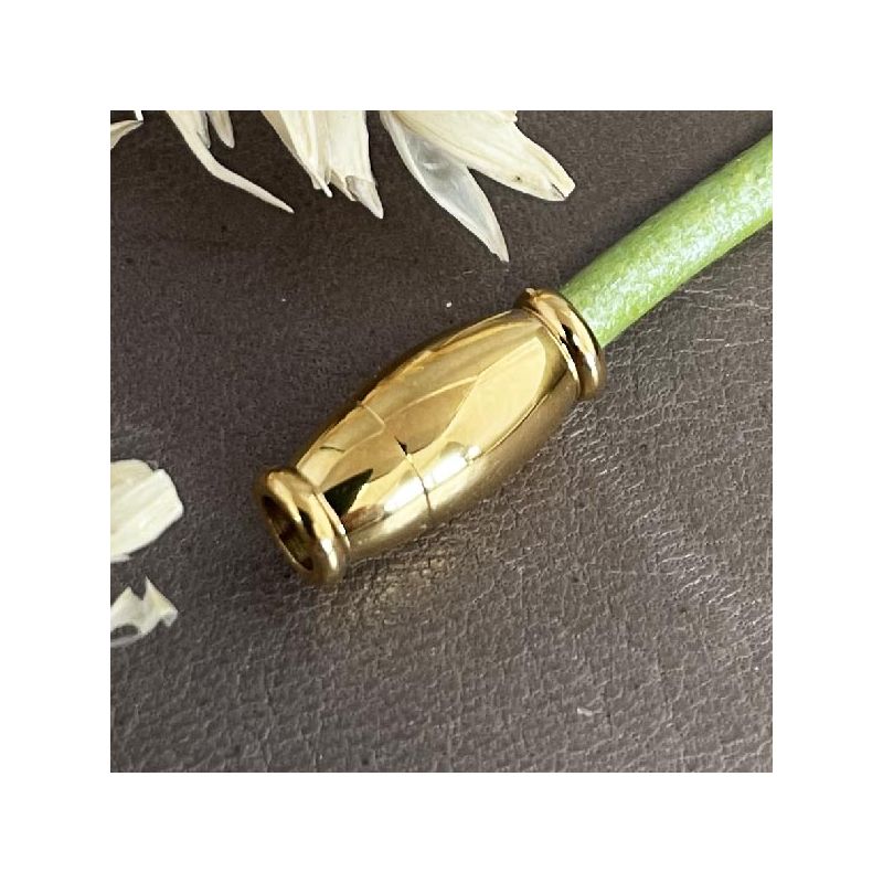Fermoir Magnétique Aimanté Pour Bijoux - Métal Doré, Passage Du Fil 2 Mm - Neuf, Idéal Pour Création De Bracelets/colliers