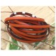 cuir plat 5mm orange en gros