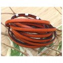 cuir plat 5mm orange en gros