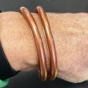 Bracelet jonc en silicone couleur métallisée a personnaliser