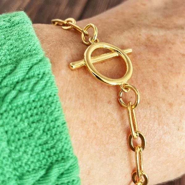 Kit bracelet chaine grands maillons dorés