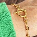 Kit bracelet chaine grands maillons dorés