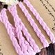 Cuir simili tresse rose 5mm plat