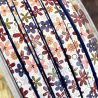 Cuir plat 5mm imprime blanc fleurs haute qualite