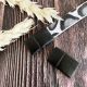 Fermoir magnetique acier inoxydable noir securise pour cuir plat 10mm
