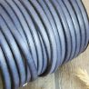 Cuir plat 5mm bleu acier 