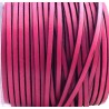 Cuir plat 3mm fuchsia en gros
