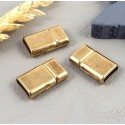 5 Fermoirs magnetiques extra plat bronze pour cuir 10mm
