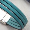 Cuir plat 3mm vert ocean en gros