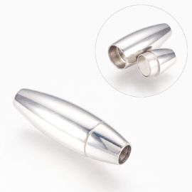 Fermoir magnetique design acier inoxydable pour cuir 4mm