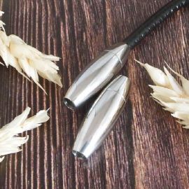 Fermoir magnetique design acier inoxydable pour cuir 4mm