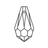 2 Pendentifs gouttes cristal tchèque Préciosa 15mm
