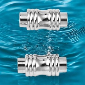 Fermoir magnetique acier inoxydable mecano pour cuir rond 5mm