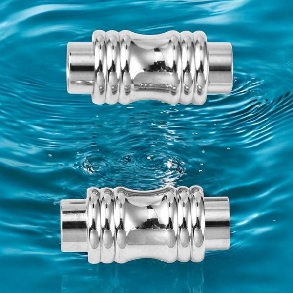 Fermoir magnetique acier inoxydable mecano pour cuir rond 5mm