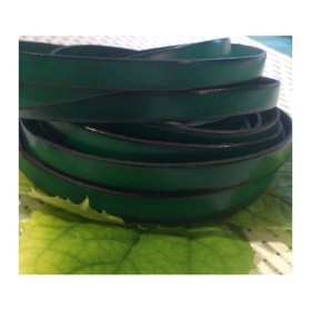 Cuir plat 10mm vert en gros