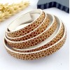 Cuir simili plat imprime tachete marron et blanc 10mm par 1 mètre