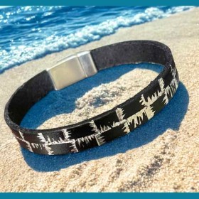 Kit tutoriel bracelet cuir argent et noir electro fermoir magnetique  plaque argent