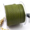 Cuir plat 3mm vert anis en gros
