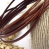 Cuir plat 3mm marron