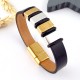 Fermoir magnetique plat or pour cuir 10mm en bracelet noir verni