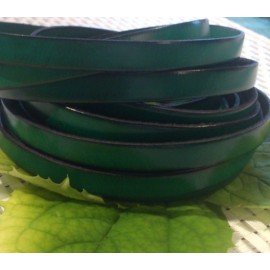 Cuir plat 10mm vert sapin