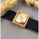 passe cuir zamak or et swarovski gold cuir 10mm