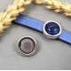 passe cuir rond plaque argent support cabochon 12mm pour cuir plat 10mm