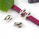 2 Passants cuir cactus plaque argent pour cuir plat 5mm