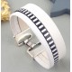 Cuir plat 10mm blanc exemple de bracelet 