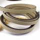 cordon cuir plat 10mm mastic coutures blanches par 20cm