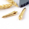 Pendentif totem ethnique flashe or 24k 35mm