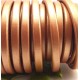 Cuir ovale regaliz cuivre metal par 20cm