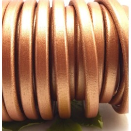 Cuir ovale regaliz cuivre metal par 20cm