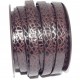 cuir plat 10mm marron et noir imprime nature