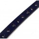 cordon cuir plat 10mm perfore triangle et carre bleu navy par 20cm