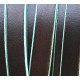 cordon cuir plat 10mm marron bordure bleu clair par 20 cm