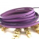 Cuir plat 5mm mauve