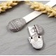 fermoir original style africain plaque argent pour cuir plat 10mm