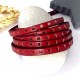 cuir plat 6mm perfore etoiles rouge flamme