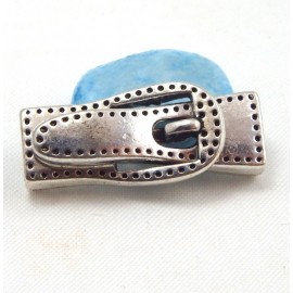 1 fermoir magnetique ceinture surpiquee pour cuir plat 5 a 7mm