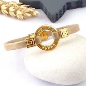Kit tutoriel bracelet lame or nude voeux perles et fermoir zamak flashe or