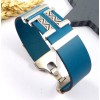 Kit tutoriel bracelet cuir turquoise geometrique boho et plaque argent