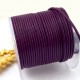 Cordon cuir rond violet 2mm