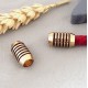 fermoir magnetique original couleur or et noir pour cuir rond 5mm