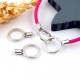 fermoir menottes 2 parties pour cuir 3mm plaque argent