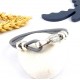 kit tutoriel bracelet cuir rond gris fermoir crochet argent deux