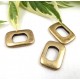 1 passe cuir rectangle design zamak bronze pour cuir regaliz