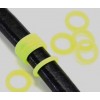6 rondelles stoppeur en PVC jaune fluo pour cuir regaliz