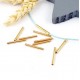 10 perles tube droit laiton dore pour cordon 1.2mm